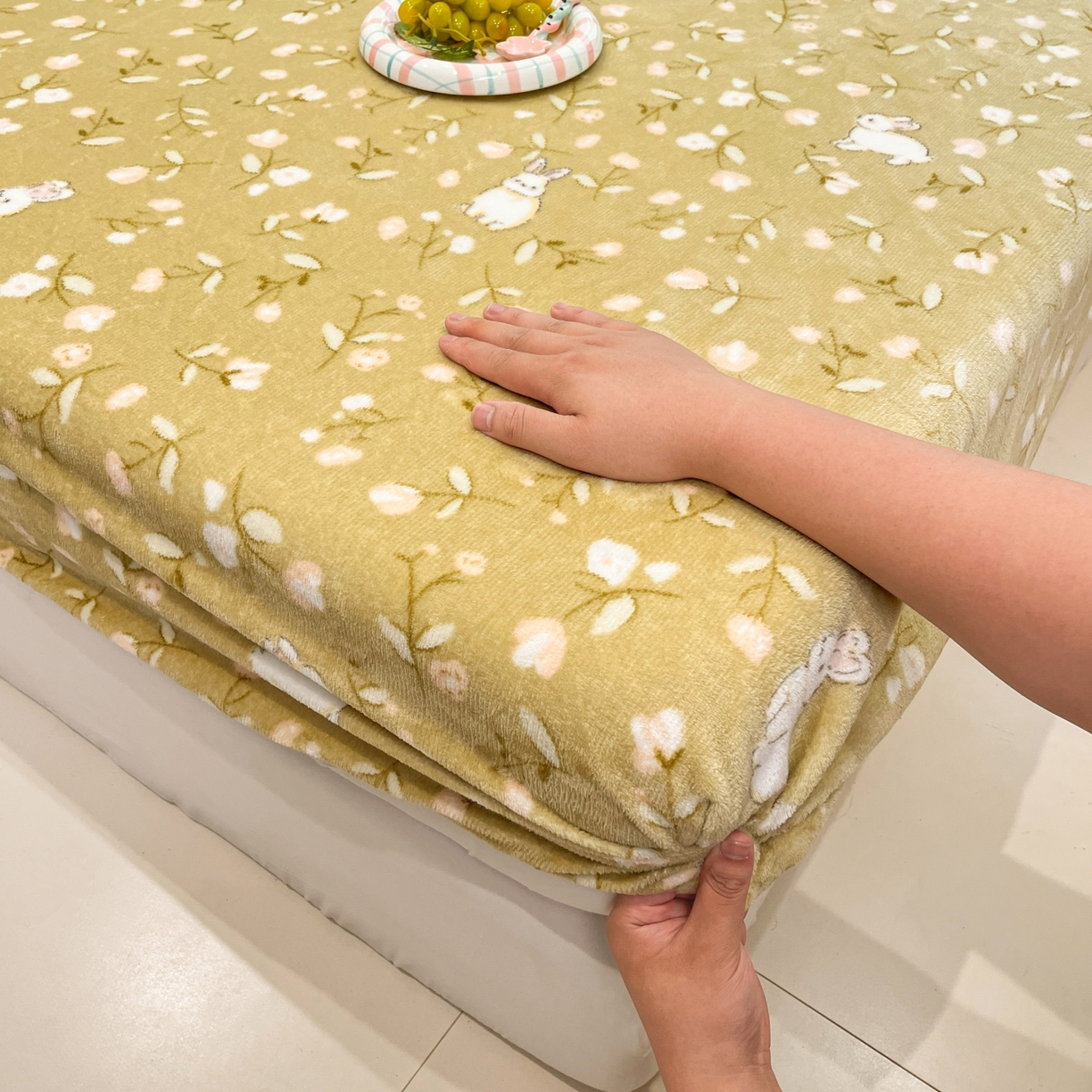 91家纺网 家纺一手货源 找家纺 小桃姐家纺 2025新款高克重牛奶绒印花床笠单品床笠床笠单件 田野免