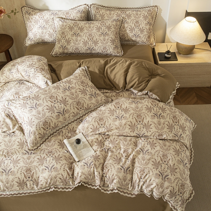 91家纺网 家纺一手货源 找家纺 （总）优米家纺 2026新款棉麻印花四件套