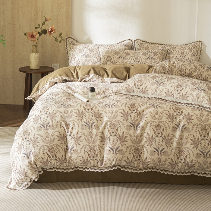 91家纺网 家纺一手货源 找家纺 （总）优米家纺 2026新款棉麻印花四件套