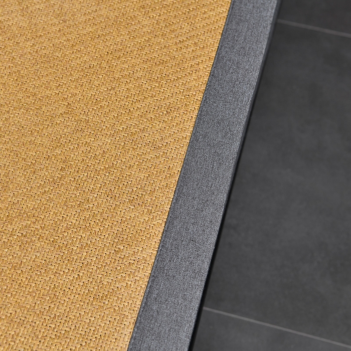 91家纺网 家纺一手货源 找家纺 小牛席业 2026新款3D刺绣印尼藤系列-雪山刺绣款【加厚10斤重】 黄色