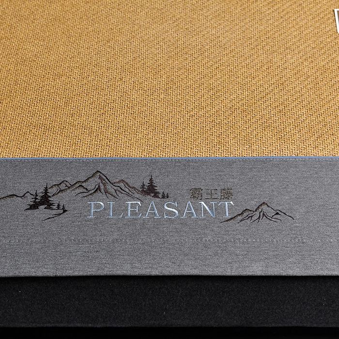 91家纺网 家纺一手货源 找家纺 小牛席业 2026新款3D刺绣印尼藤系列-雪山刺绣款【加厚10斤重】 黄色