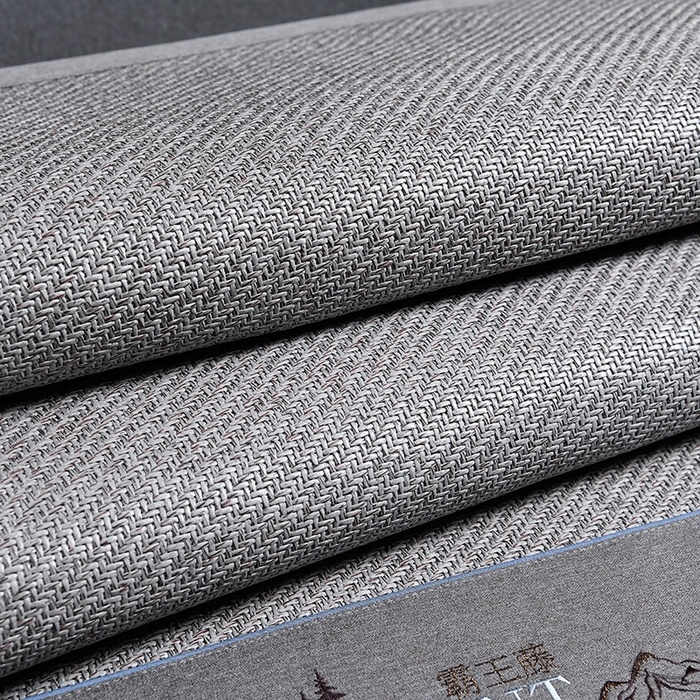 91家纺网 家纺一手货源 找家纺 小牛席业 2026新款3D刺绣印尼藤系列-雪山刺绣款【加厚10斤重】 灰色