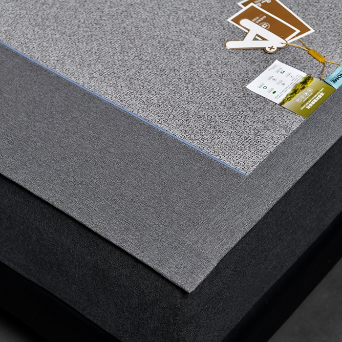 91家纺网 家纺一手货源 找家纺 小牛席业 2026新款3D刺绣印尼藤系列-雪山刺绣款【加厚10斤重】 灰色