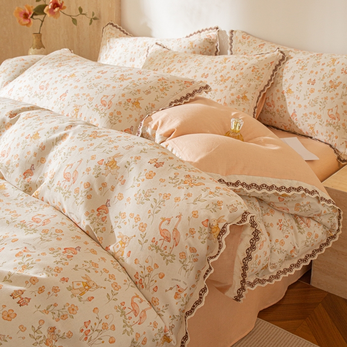 91家纺网 家纺一手货源 找家纺 （总）优米家纺 2026新款棉麻印花四件套