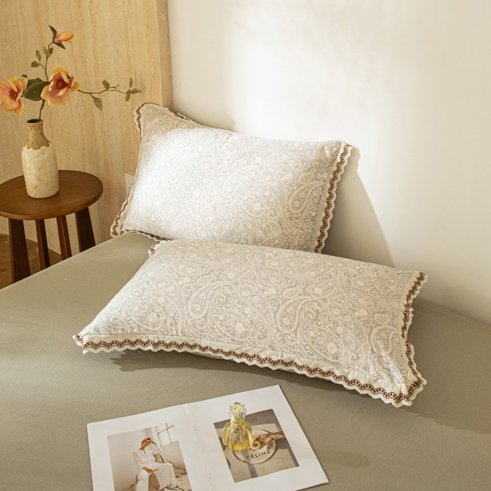 91家纺网 家纺一手货源 找家纺 优米家纺 2026新款棉麻印花四件套 暮色织语