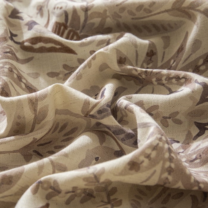 91家纺网 家纺一手货源 找家纺 优米家纺 2026新款棉麻印花四件套 晨雾柔纱