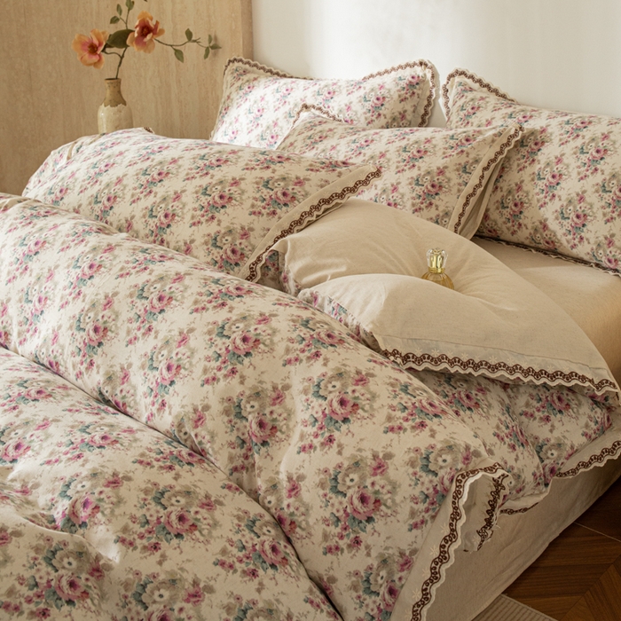 91家纺网 家纺一手货源 找家纺 （总）优米家纺 2026新款棉麻印花四件套