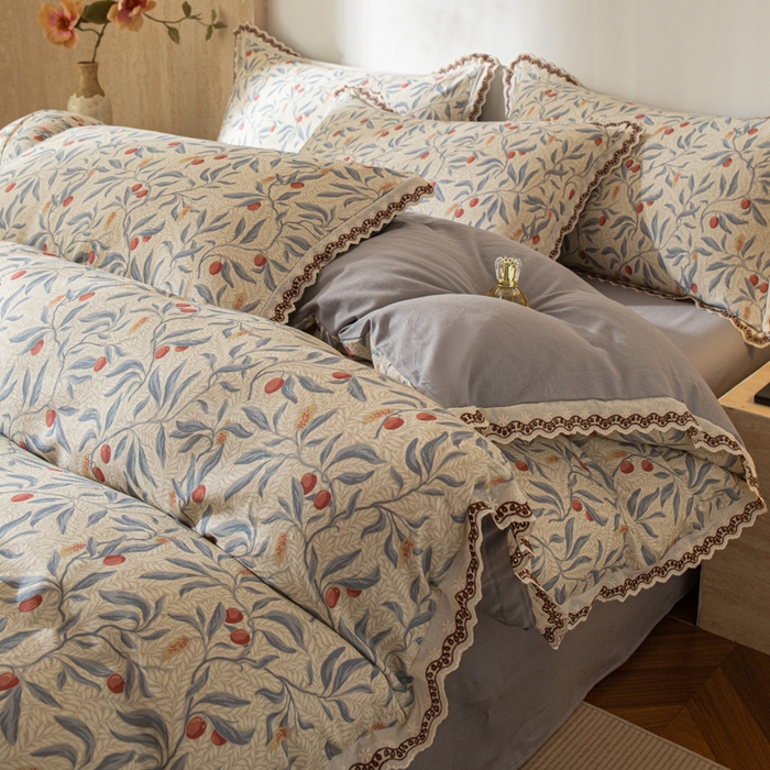 91家纺网 家纺一手货源 找家纺 （总）优米家纺 2026新款棉麻印花四件套