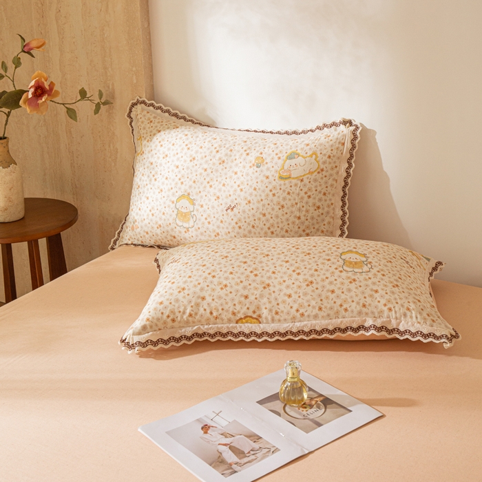 91家纺网 家纺一手货源 找家纺 优米家纺 2026新款棉麻印花四件套 狗狗乐园