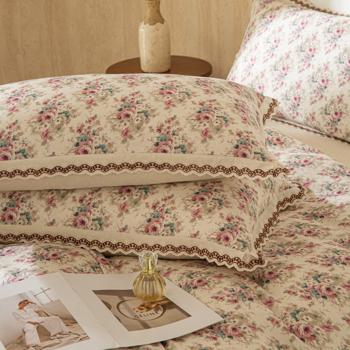 91家纺网 家纺一手货源 找家纺 优米家纺 2026新款棉麻印花四件套 花熙