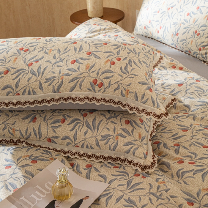 91家纺网 家纺一手货源 找家纺 优米家纺 2026新款棉麻印花四件套 热带汐语