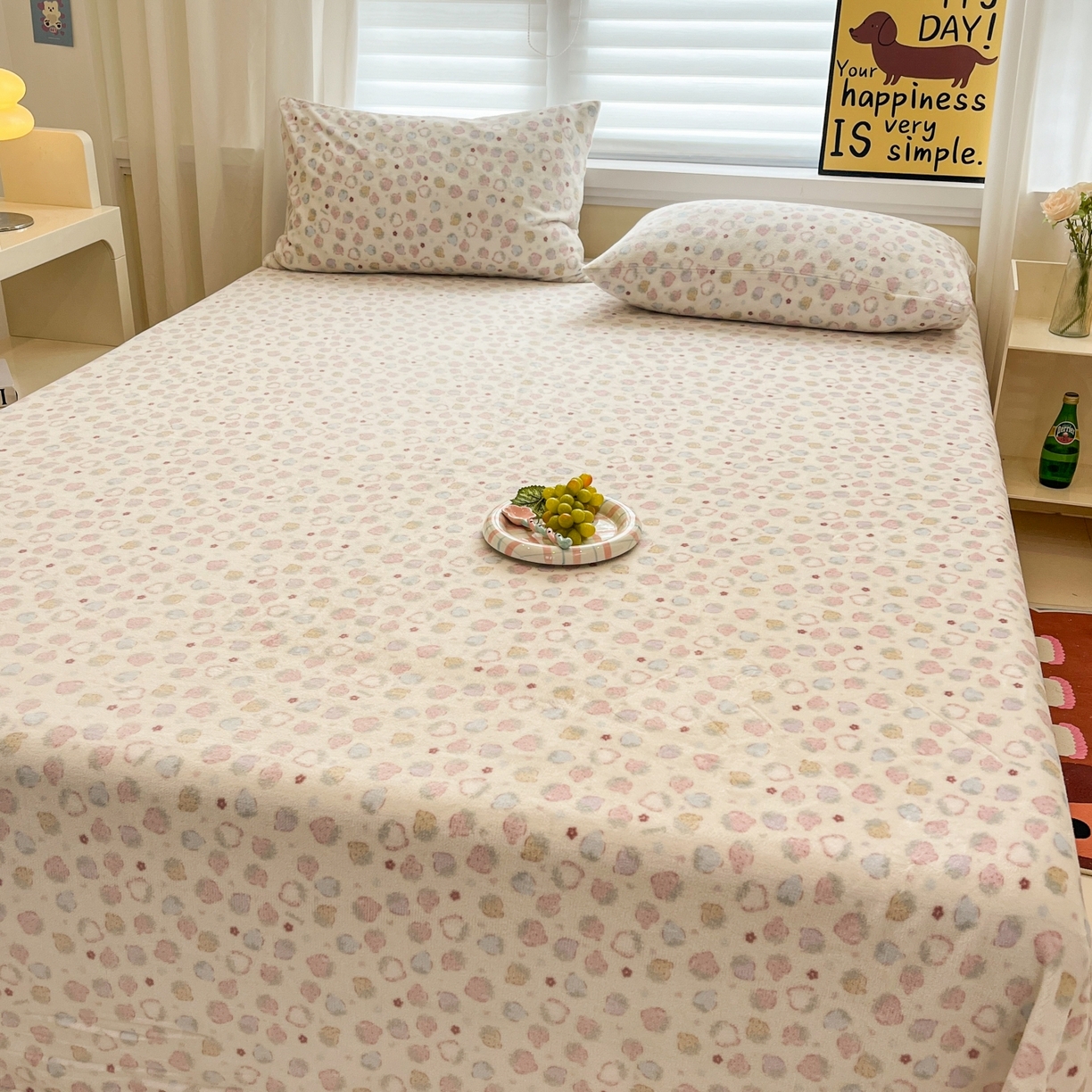 91家纺网 家纺一手货源 找家纺 （总）小桃姐家纺 2025新款高克重牛奶绒印花床单单品床单床单单件