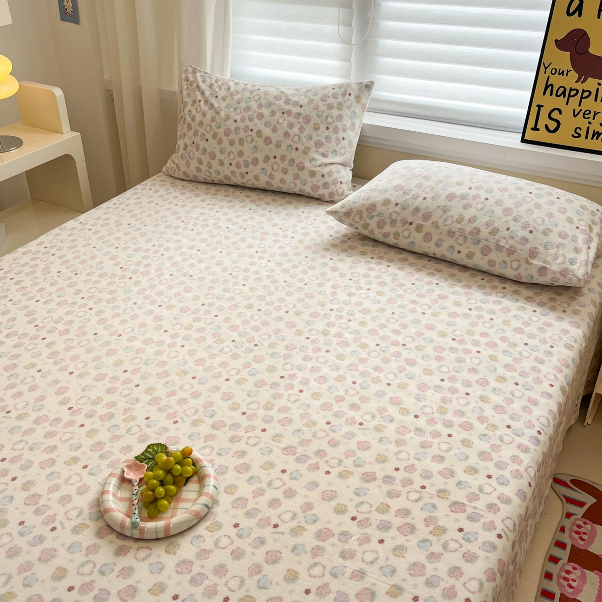 91家纺网 家纺一手货源 找家纺 （总）小桃姐家纺 2025新款高克重牛奶绒印花床单单品床单床单单件