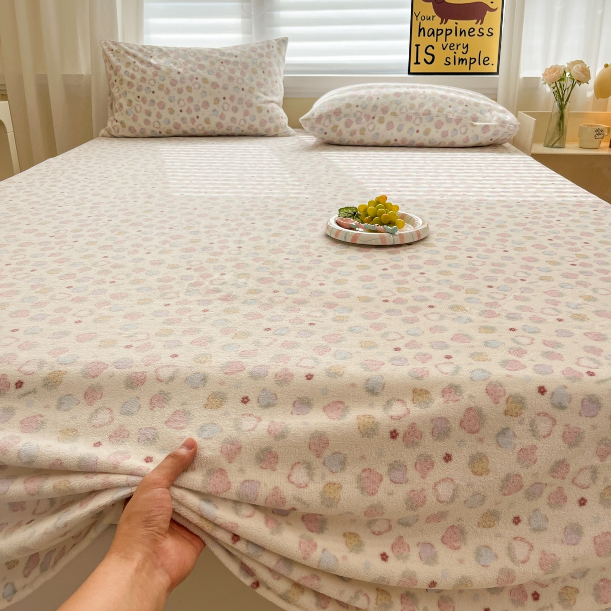 91家纺网 家纺一手货源 找家纺 （总）小桃姐家纺 2025新款高克重牛奶绒印花床单单品床单床单单件