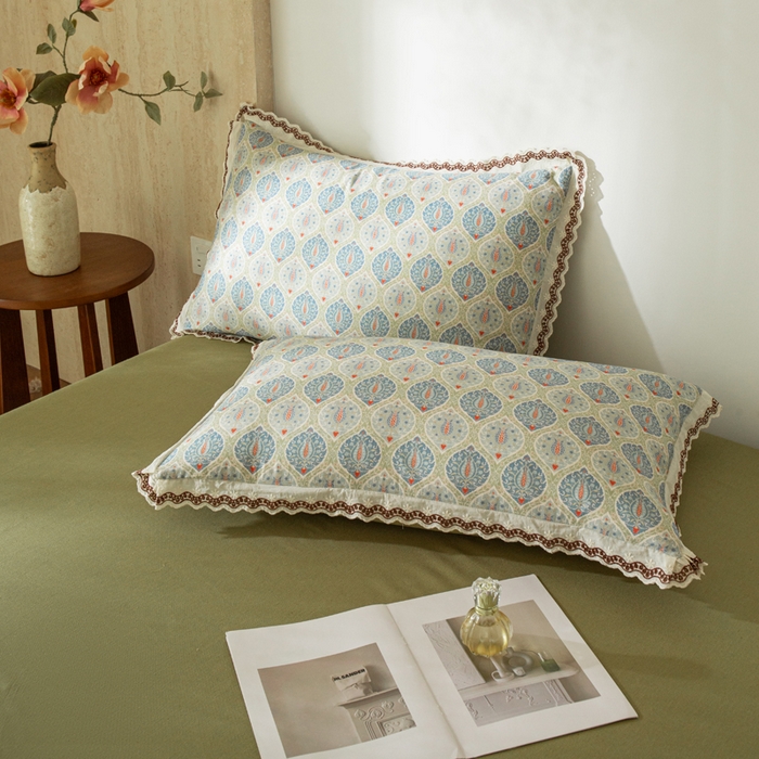 91家纺网 家纺一手货源 找家纺 优米家纺 2026新款棉麻印花四件套 云思木想