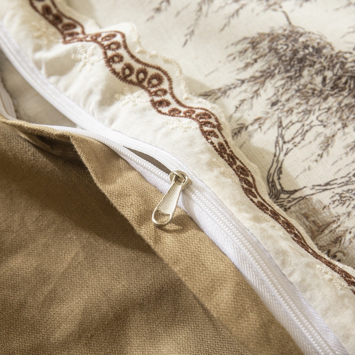 91家纺网 家纺一手货源 找家纺 优米家纺 2026新款棉麻印花四件套 光年之外