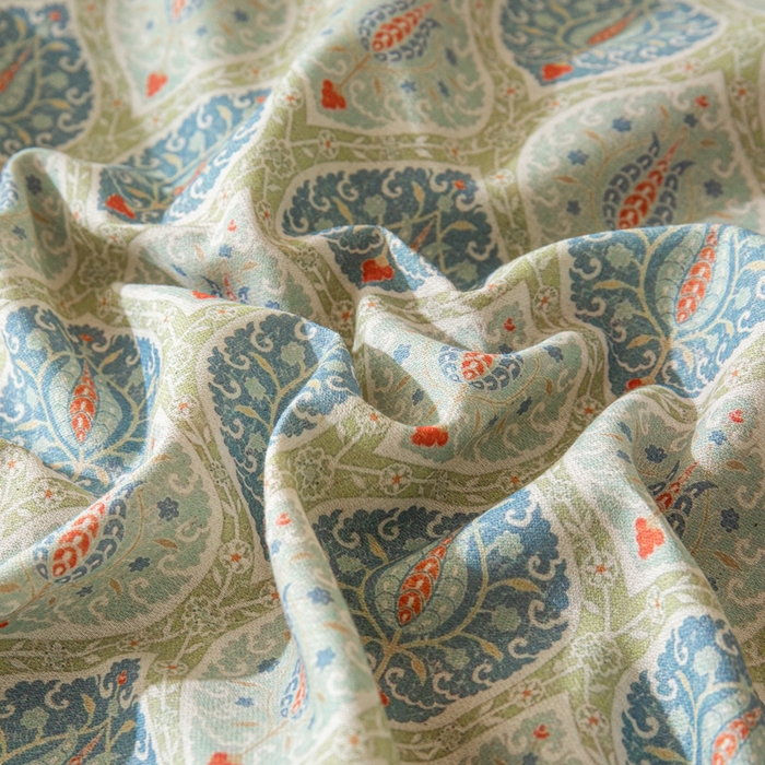 91家纺网 家纺一手货源 找家纺 优米家纺 2026新款棉麻印花四件套 云思木想