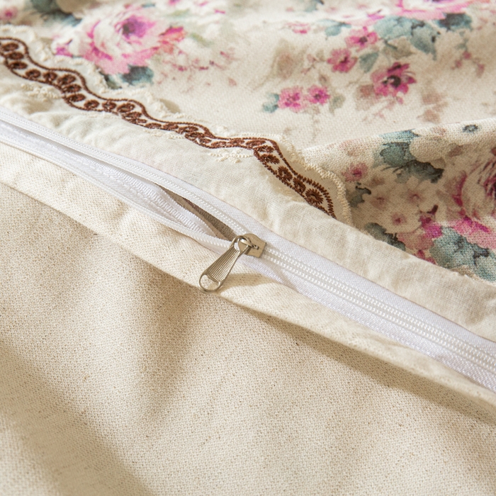 91家纺网 家纺一手货源 找家纺 优米家纺 2026新款棉麻印花四件套 花熙