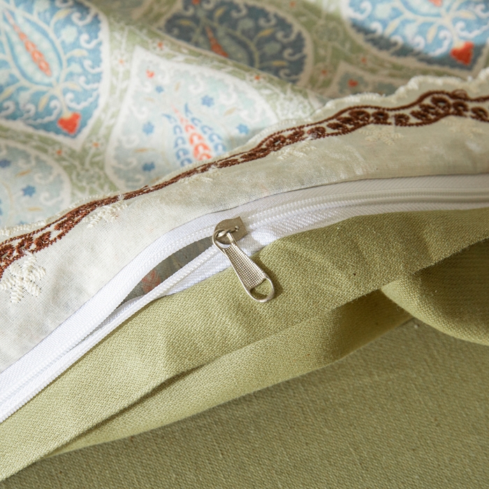 91家纺网 家纺一手货源 找家纺 优米家纺 2026新款棉麻印花四件套 云思木想