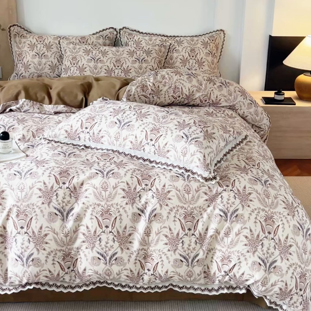 91家纺网 家纺一手货源 找家纺 （总）优米家纺 2026新款棉麻印花四件套