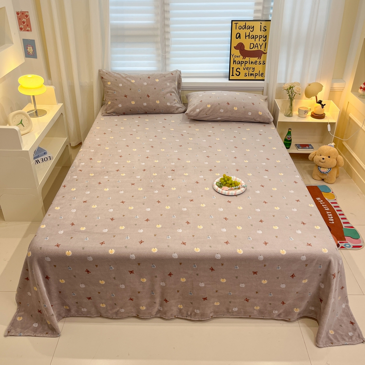 91家纺网 家纺一手货源 找家纺 （总）小桃姐家纺 2025新款高克重牛奶绒印花床单单品床单床单单件