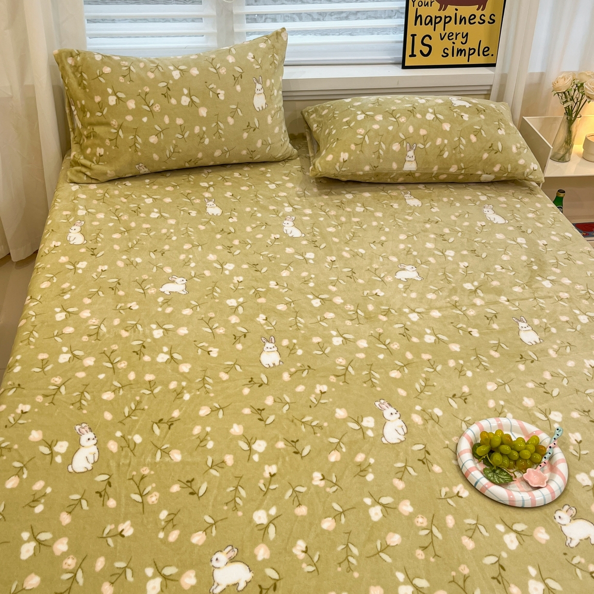 91家纺网 家纺一手货源 找家纺 小桃姐家纺 2025新款高克重牛奶绒印花床单单品床单床单单件 田野免