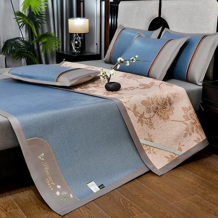 91家纺网 家纺一手货源 找家纺 （总）小牛席业 2026新款艾草清香冰藤-双面席系列