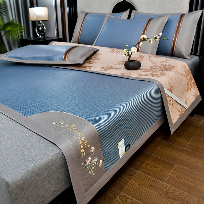 91家纺网 家纺一手货源 找家纺 （总）小牛席业 2026新款艾草清香冰藤-双面席系列