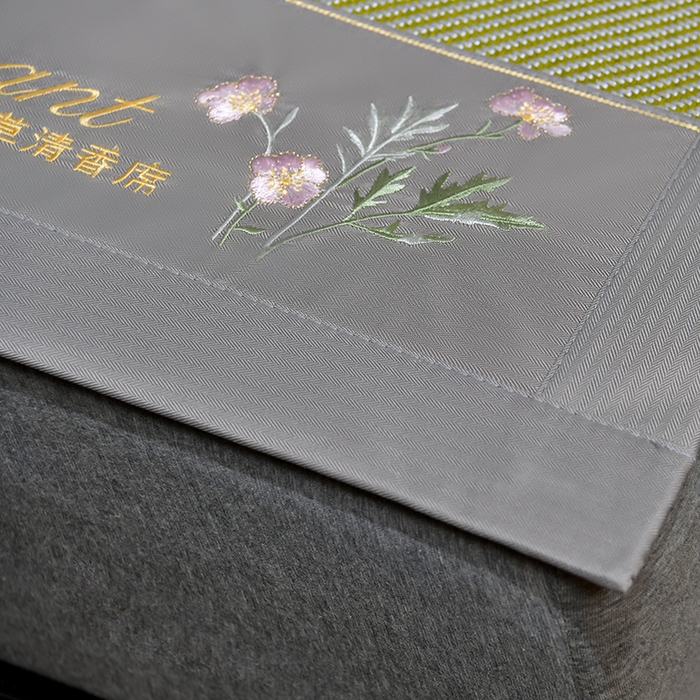 91家纺网 家纺一手货源 找家纺 小牛席业 2026新款艾草清香冰藤-双面席系列 艾草冰藤席-青柠