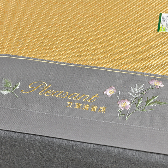 91家纺网 家纺一手货源 找家纺 小牛席业 2026新款艾草清香冰藤-双面席系列 艾草冰藤席-浅咖