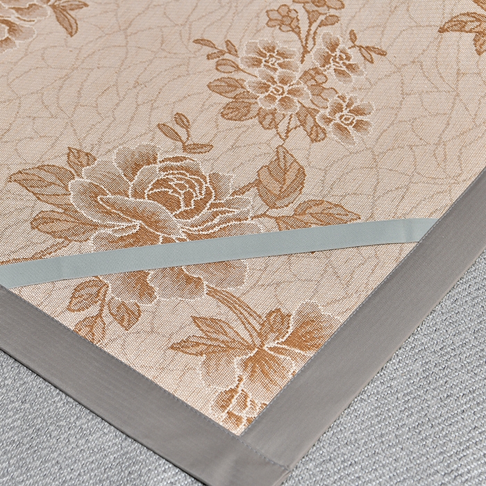 91家纺网 家纺一手货源 找家纺 小牛席业 2026新款艾草清香冰藤-双面席系列 艾草冰藤席-银灰