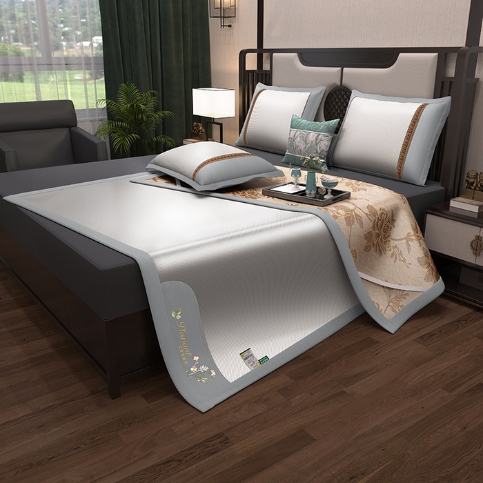 91家纺网 家纺一手货源 找家纺 （总）小牛席业 2026新款艾草清香冰藤-双面席系列（新风格）