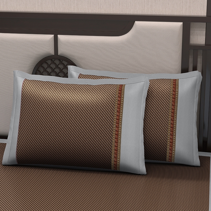 91家纺网 家纺一手货源 找家纺 小牛席业 2026新款艾草清香冰藤-双面席系列（新风格） 艾草清香冰藤席-黑咖