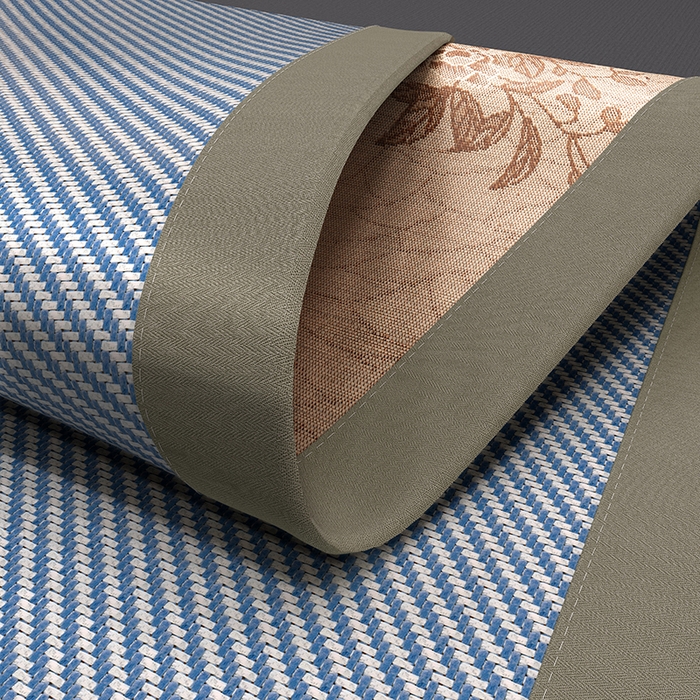 91家纺网 家纺一手货源 找家纺 小牛席业 2026新款艾草清香冰藤-双面席系列（新风格） 艾草清香冰藤席-海蓝