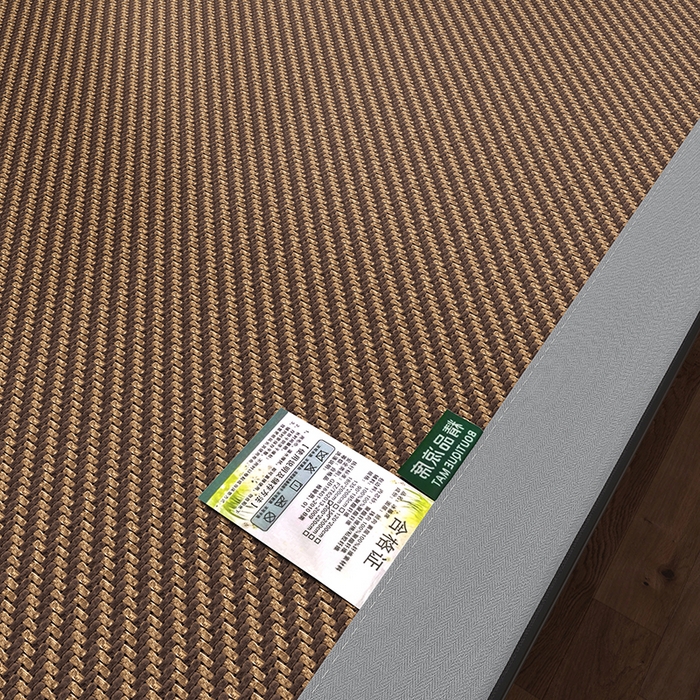 91家纺网 家纺一手货源 找家纺 小牛席业 2026新款艾草清香冰藤-双面席系列（新风格） 艾草清香冰藤席-黑咖