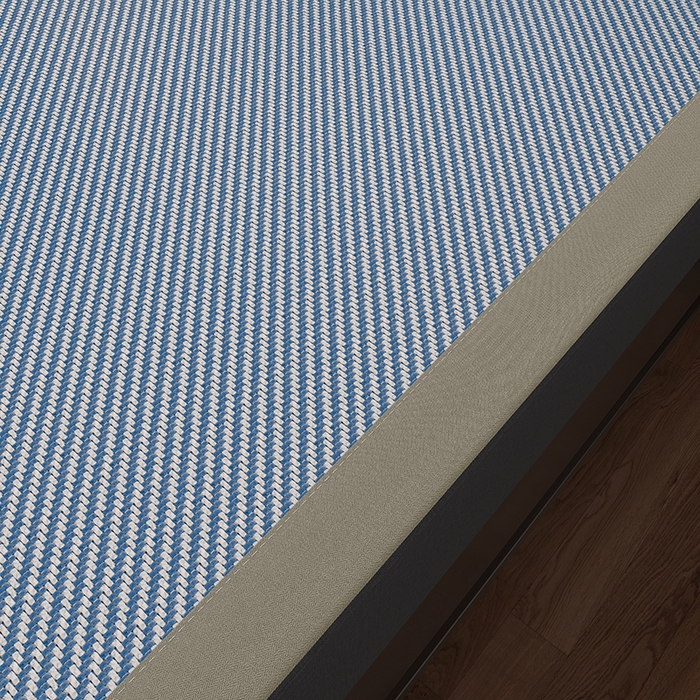 91家纺网 家纺一手货源 找家纺 小牛席业 2026新款艾草清香冰藤-双面席系列（新风格） 艾草清香冰藤席-海蓝