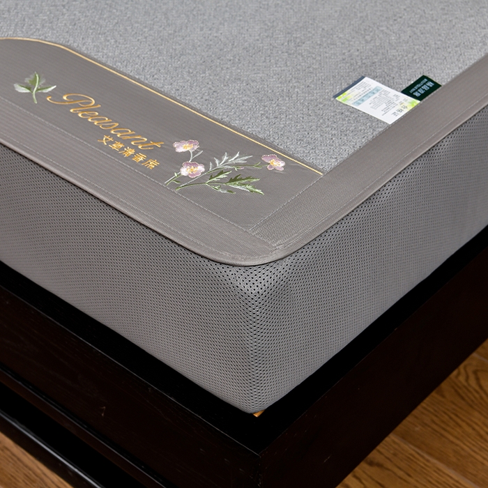 91家纺网 家纺一手货源 找家纺 小牛席业 2026新款艾草清香冰藤-双面席系列（床笠款） 艾草清香冰藤席系列（床笠款）-灰色