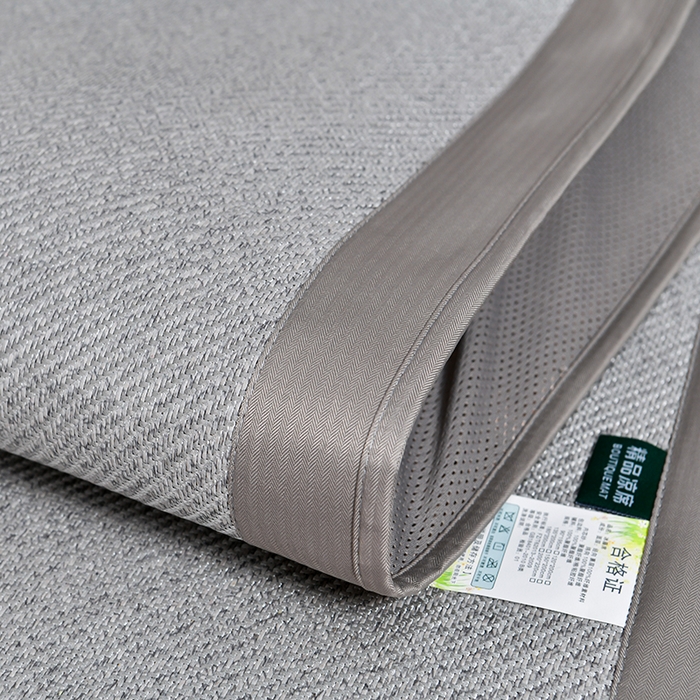 91家纺网 家纺一手货源 找家纺 小牛席业 2026新款艾草清香冰藤-双面席系列（床笠款） 艾草清香冰藤席系列（床笠款）-灰色