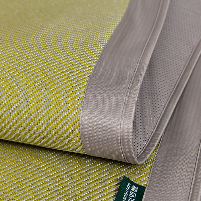 91家纺网 家纺一手货源 找家纺 小牛席业 2026新款艾草清香冰藤-双面席系列（床笠款） 艾草清香冰藤席系列（床笠款）-青柠