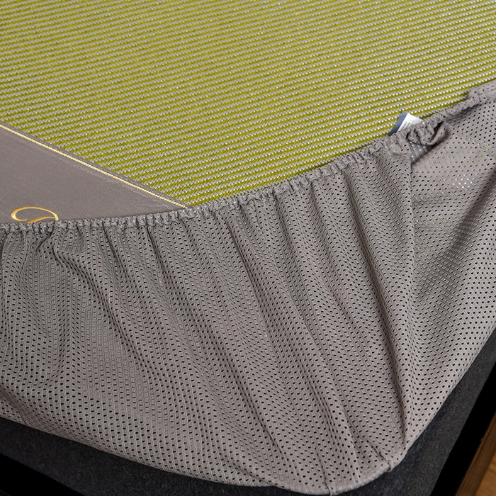 91家纺网 家纺一手货源 找家纺 小牛席业 2026新款艾草清香冰藤-双面席系列（床笠款） 艾草清香冰藤席系列（床笠款）-青柠