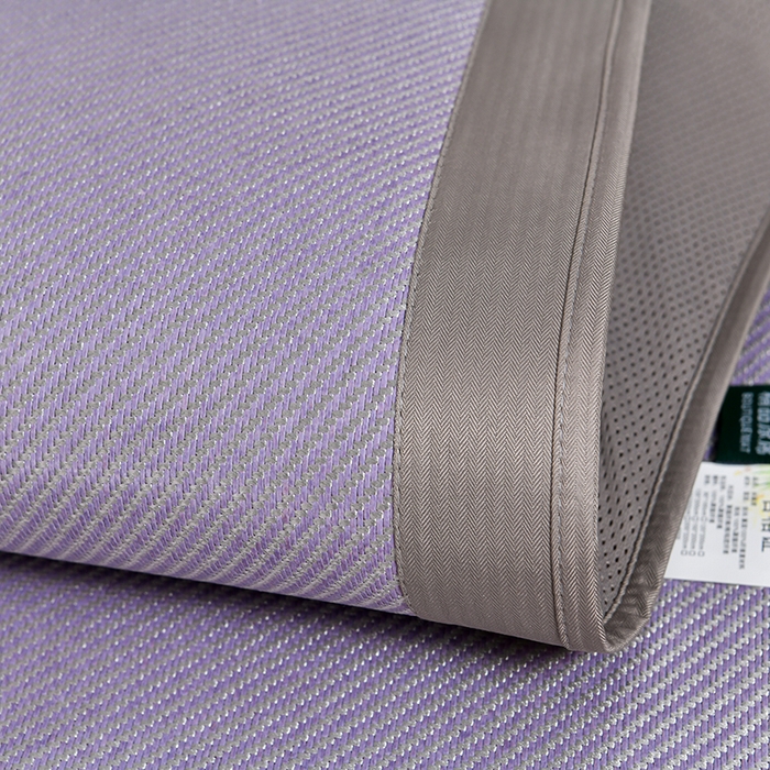 91家纺网 家纺一手货源 找家纺 小牛席业 2026新款艾草清香冰藤-双面席系列（床笠款） 艾草清香冰藤席系列（床笠款）-紫色