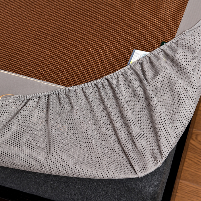 91家纺网 家纺一手货源 找家纺 小牛席业 2026新款艾草清香冰藤-双面席系列（床笠款） 艾草清香冰藤席系列（床笠款）-黑咖