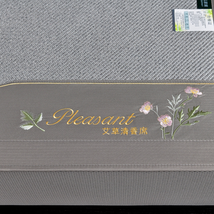 91家纺网 家纺一手货源 找家纺 小牛席业 2026新款艾草清香冰藤-双面席系列（床笠款） 艾草清香冰藤席系列（床笠款）-灰色