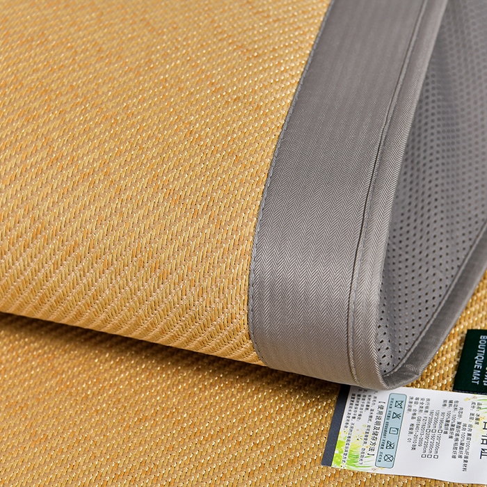 91家纺网 家纺一手货源 找家纺 小牛席业 2026新款艾草清香冰藤-双面席系列（床笠款） 艾草清香冰藤席系列（床笠款）-浅咖