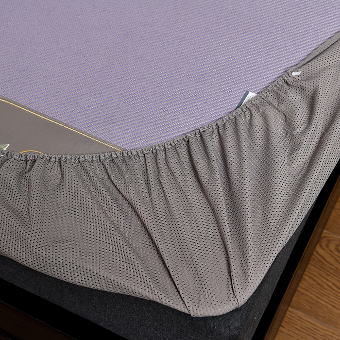 91家纺网 家纺一手货源 找家纺 小牛席业 2026新款艾草清香冰藤-双面席系列（床笠款） 艾草清香冰藤席系列（床笠款）-紫色