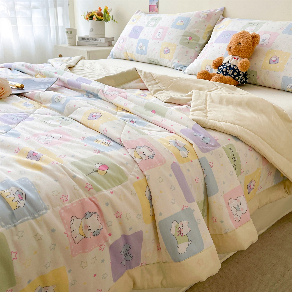 91家纺网 家纺一手货源 找家纺 （总）仁凯家纺 2026新款A类里外全棉新疆棉花夏被四件套被子被芯