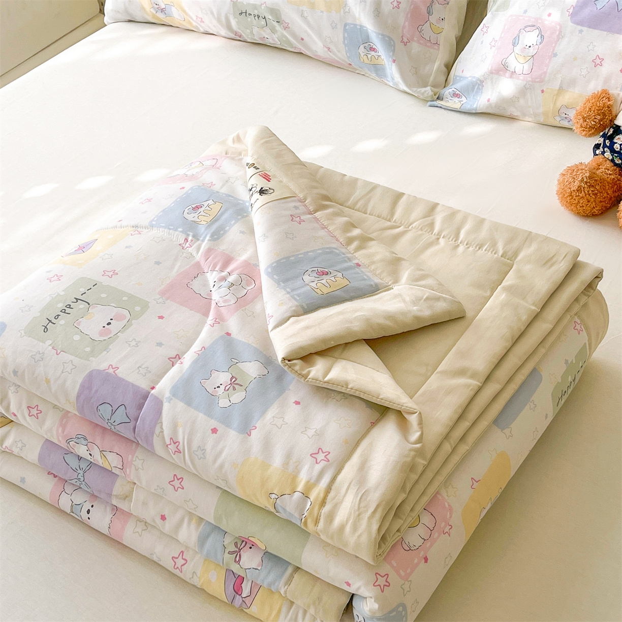 91家纺网 家纺一手货源 找家纺 （总）仁凯家纺 2026新款A类里外全棉新疆棉花夏被四件套被子被芯