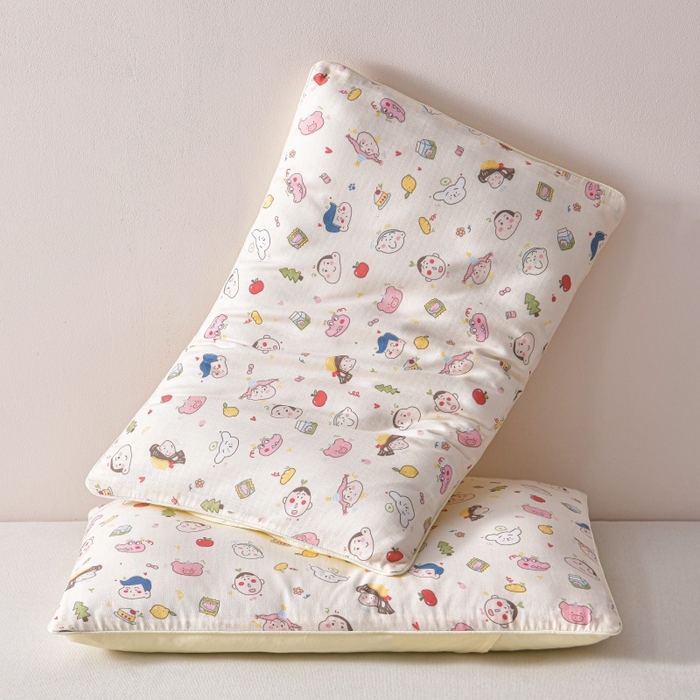 91家纺网 家纺一手货源 找家纺 小桃姐家纺 2025新款全棉纯棉双层纱枕套卡通纯棉儿童枕套30*50cm 学生枕套40*60 小新