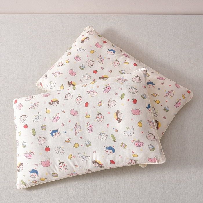 91家纺网 家纺一手货源 找家纺 小桃姐家纺 2025新款全棉纯棉双层纱枕套卡通纯棉儿童枕套30*50cm 学生枕套40*60 小新