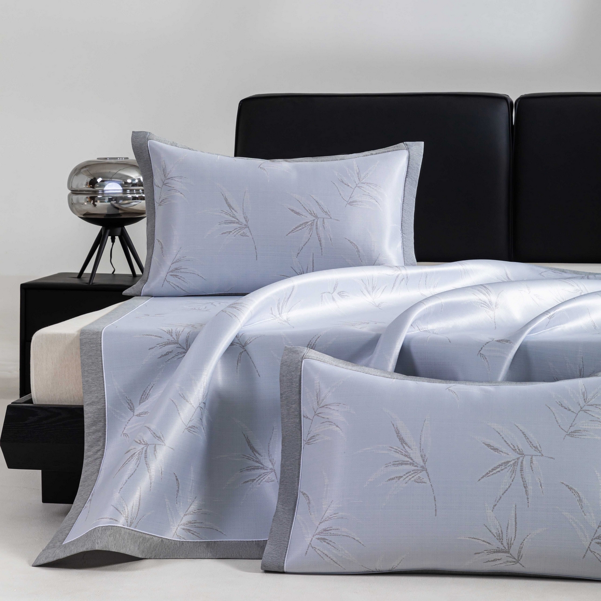 91家纺网 家纺一手货源 找家纺 小牛席业 2026新款高端全PE柳烟冰丝夏凉枕套单枕套枕套单件 蓝色